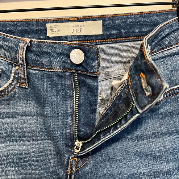 Topshop Moto Dree Frayed Hem Jeans Sz 26 - Picture 3 of 8